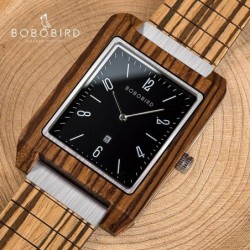 BOBO BIRD - relógio bambu madeira - Quartz - com caixa