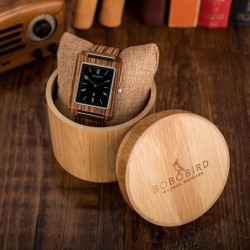 BOBO BIRD - zegarek z drewna bambusowego - kwarcowy - z pudełkiemZegarki