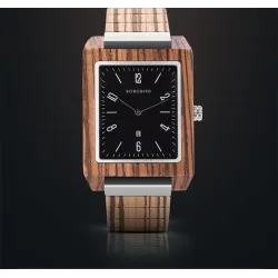 BOBO BIRD - bambustræ ur - Quartz - med æske