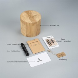 BOBO BIRD - klocka i bambu trä - Quartz - med låda