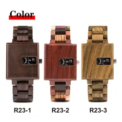 BOBO BIRD - élégante montre carrée en bois - Quartz