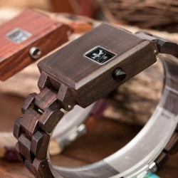 BOBO BIRD - stijlvol vierkant houten horloge - QuartzHorloges
