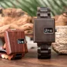 BOBO BIRD - élégante montre carrée en bois - Quartz