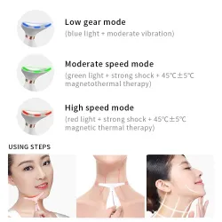 Appareil de massage visage/cou multifonctionnel - lifting/anti-rides - photonthérapie LED