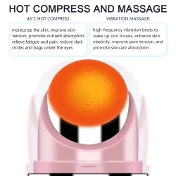 Masseur oculaire EMS - anti-rides - suppression des cernes - compresse chaude - LED - USB