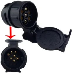 13 til 7 pins tilhengerkontakt - stikkontakt - adapter - vanntett - 12V