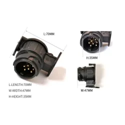 DiagnósticoConector de remolque de 13 a 7 pines - enchufe - adaptador - estanco - 12V