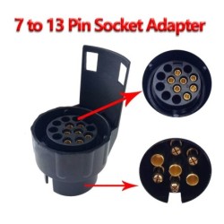 7 to 13 Pin socket adapter - trailer wiring connector - waterproof - 12VDiagnosis