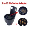 7 til 13-pinners stikkontaktadapter - tilhengerledningskontakt - vanntett - 12V