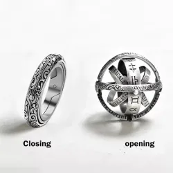 Vintage astronomisk ball - roterende ring