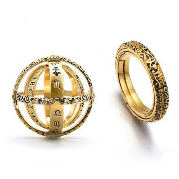Vintage astronomisk ball - roterende ring