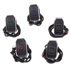 22mm 7/8'' - interruttore manubrio moto - interruttore di comando momentaneo - con luce LED - impermeabile