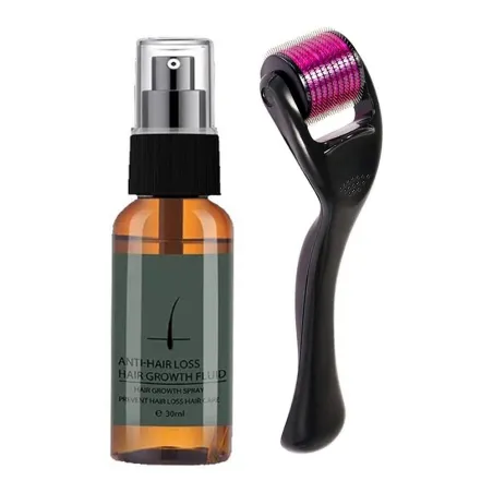 Beard / hair growth essence - spray - with needle roller massager - anti hair lossBeard