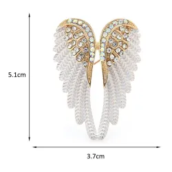 Krystal englevinger broche