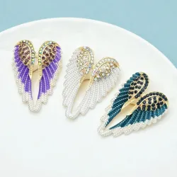 Krystal englevinger broche