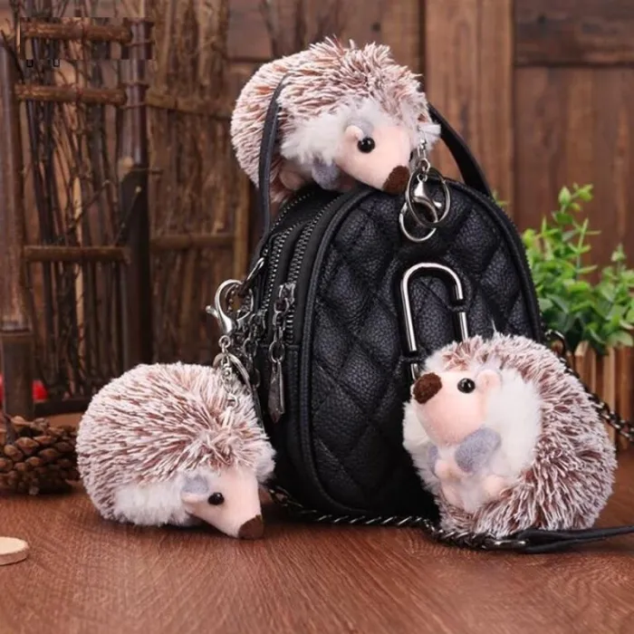 llaveroLlavero erizo - pompón de peluche