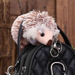 Hedgehog nyckelring - plysch pom pom