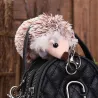 Hedgehog keychain - plush pom pomKeyrings