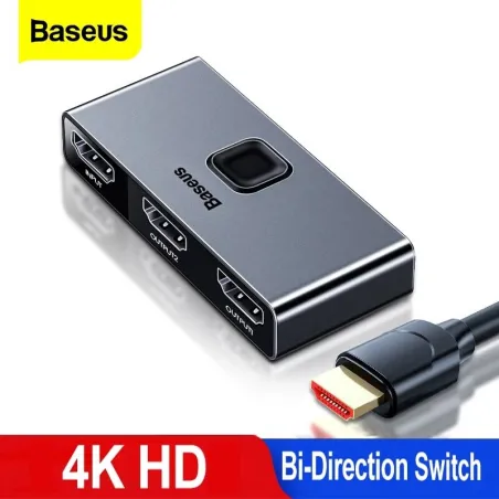 Baseus - 4K HD switcher - tovejsadapter - splitter - konverter - til PS4 TV Box PC