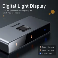 Baseus - 4K HD switcher - dubbelriktad adapter - splitter - omvandlare - för PS4 TV Box PC