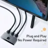 Baseus - 4K HD switcher - tovejsadapter - splitter - konverter - til PS4 TV Box PC