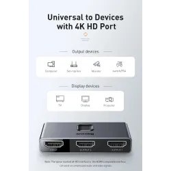 Baseus - 4K HD switcher - toveis adapter - splitter - omformer - for PS4 TV Box PC