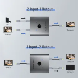 4K HDMI splitter - 60Hz - 1x2/2x1 adapter - 2 i 1 konverter