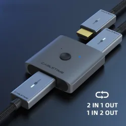 Rozgałęźnik 4K HDMI - 60Hz - przejściówka 1x2/2x1 - konwerter 2w1Przełączniki HDMI