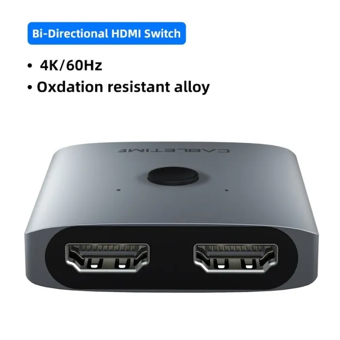 4K HDMI splitter - 60Hz - 1x2/2x1 adapter - 2 i 1 omformer
