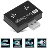 USB 2.0 til 2 port lader - HUB adapter