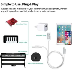 USB 2.0 til 2 port lader - HUB adapter