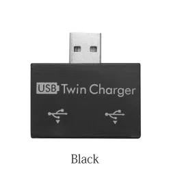 USB 2.0 til 2 port lader - HUB adapter