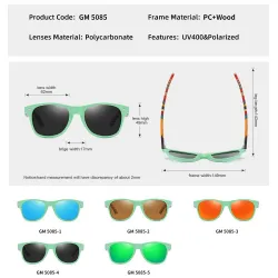 Klassiske solbriller i tre - polarisert - UV 400 - unisex