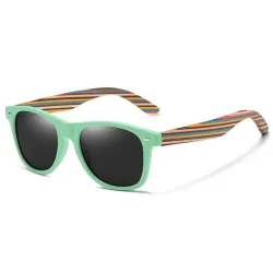 Klassiska solglasögon i trä - polariserade - UV 400 - unisex
