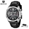 BENYAR - montre de sport à quartz - étanche - bracelet cuir