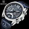 BENYAR - relógio Quartz esportivo - à prova d'água - pulseira de couro
