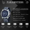 BENYAR - orologio sportivo al quarzo - impermeabile 100 m - cinturino in pelle