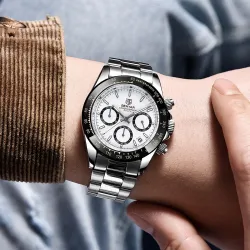BENYAR - montre de sport en acier inoxydable - chronographe - Quartz - étanche