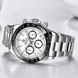 BENYAR - montre de sport en acier inoxydable - chronographe - Quartz - étanche