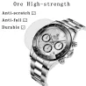 BENYAR - montre de sport en acier inoxydable - chronographe - Quartz - étanche