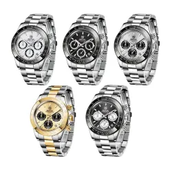 BENYAR - montre de sport en acier inoxydable - chronographe - Quartz - étanche