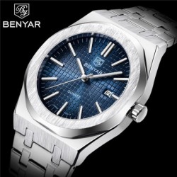 RelojesBENYAR - reloj de acero inoxidable de lujo - Cuarzo - resistente al agua