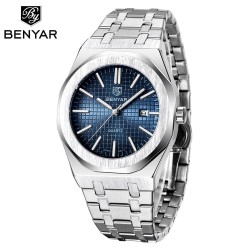 BENYAR - luxe edelstalen horloge - Quartz - waterdichtHorloges