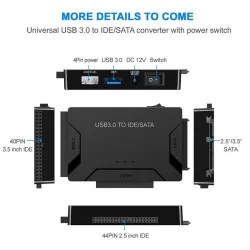SATA til USB IDE adapter - USB 3 - Sata 3 kabel til 2,5/3,5 harddisk - adapter kabel