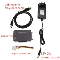 SATA til USB IDE adapter - USB 3 - Sata 3 kabel til 2,5/3,5 harddisk - adapter kabel