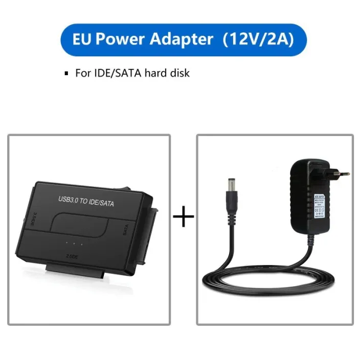 SATA til USB IDE adapter - USB 3 - Sata 3 kabel til 2,5/3,5 harddisk - adapter kabel