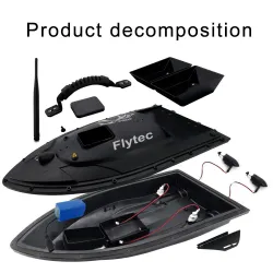 Flytec V500 - RC-båd - fiskefoder - 500m - dobbeltmotor - 5,4 km/t - 54 cm