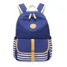 Gestreepte canvas rugzak - schooltas - set van 3Tassen
