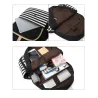 Gestreifter Leinenrucksack - Schultasche - 3-teiliges Set