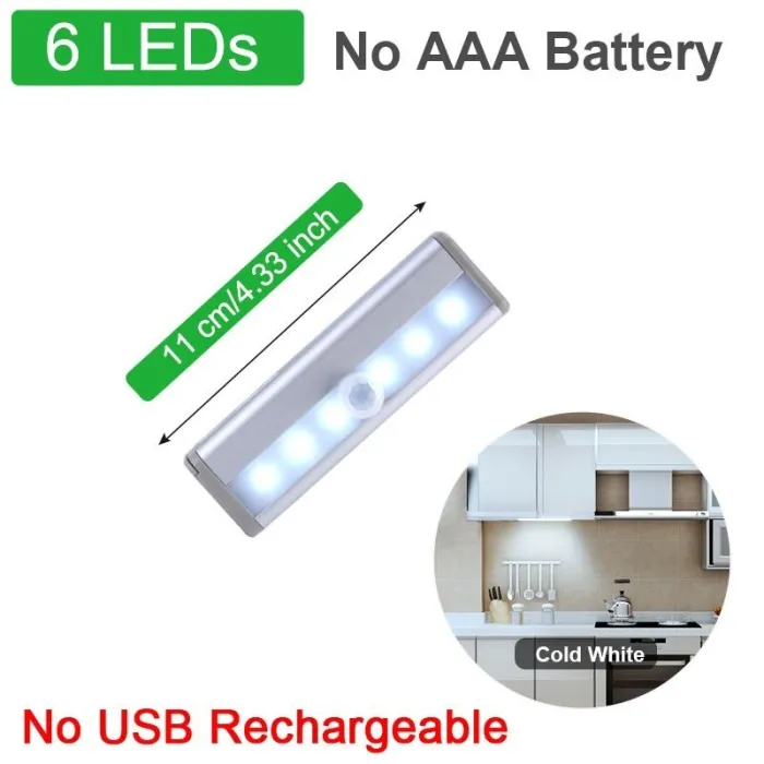 LED stribelys - USB natlys - bevægelsessensor - magnetstribe